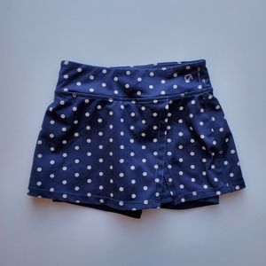 Gapfit Athletic Navy Blue Polkadot Skort Skirt